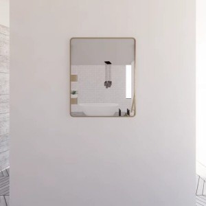 Me Brushed Gold Framed Rectangle Mirror 750 * 900